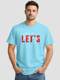 Men's Printed T Shirt with Motivational Brave and Awesome Typography MPT11