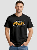 Men's Printed T Shirt with Motivational Brave and Awesome Typography MPT12