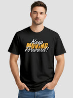 Men's Printed T Shirt with Motivational Brave and Awesome Typography MPT12