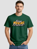 Men's Printed T Shirt with Motivational Brave and Awesome Typography MPT12