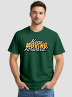 Men's Printed T Shirt with Motivational Brave and Awesome Typography MPT12
