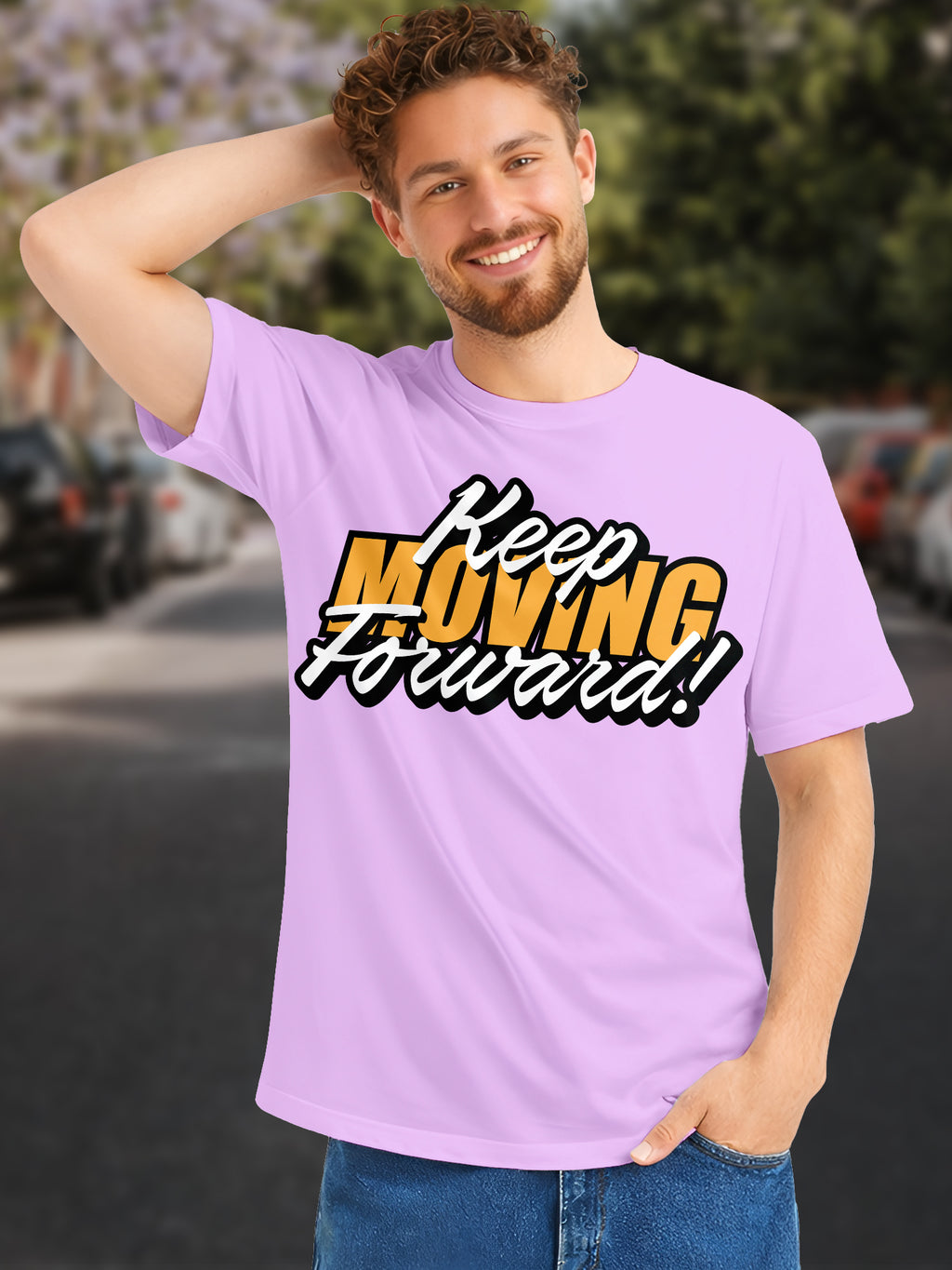 Men's-Printed-T-Shirt-with-Motivational-Brave-and-Awesome-Typography-MPT12