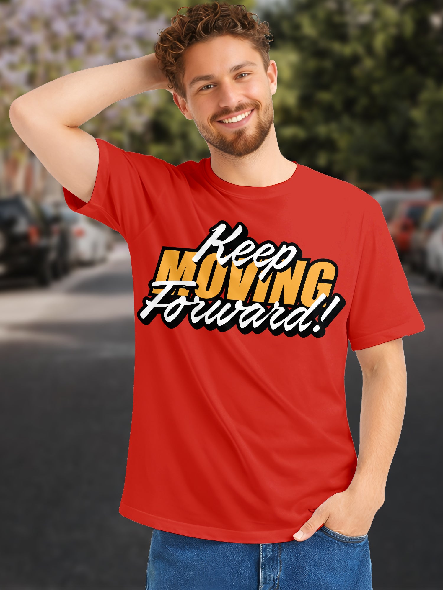 Men's-Printed-T-Shirt-with-Motivational-Brave-and-Awesome-Typography-MPT12
