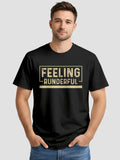 Men's Printed T Shirt with Motivational Brave and Awesome Typography MPT14
