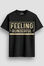  Men's Cotton Graphic Printed T-Shirt with Motivational Slogans and Typography Design black, S