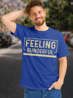  Men's Cotton Graphic Printed T-Shirt with Motivational Slogans and Typography Design blue, XXL