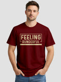 Men's Printed T Shirt with Motivational Brave and Awesome Typography MPT14