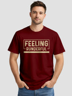 Men's Printed T Shirt with Motivational Brave and Awesome Typography MPT14