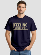 Men's Printed T Shirt with Motivational Brave and Awesome Typography MPT14