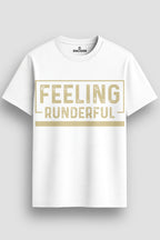  Men's Cotton Graphic Printed T-Shirt with Motivational Slogans and Typography Design white, S