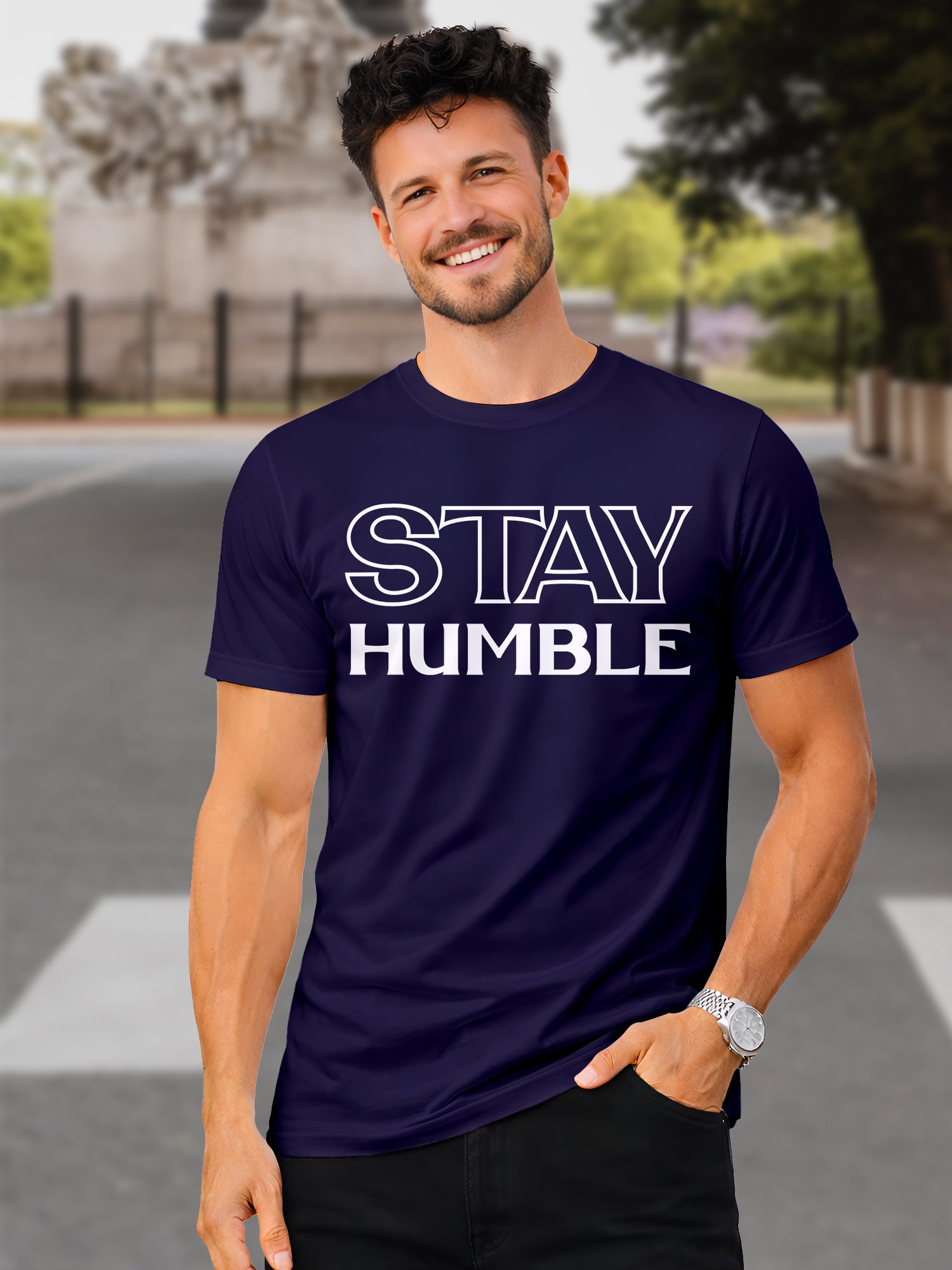 Men's-Printed-T-Shirt-with-Motivational-Brave-and-Awesome-Typography-MPT15