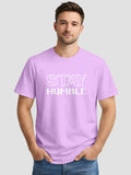 Men's Printed T Shirt with Motivational Brave and Awesome Typography MPT15