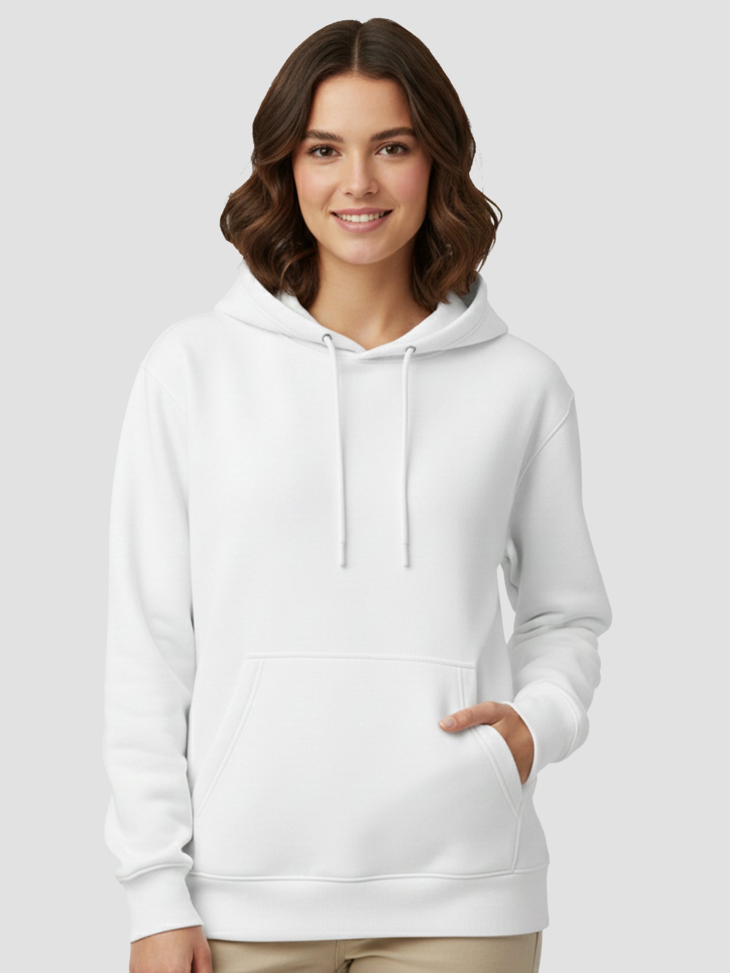 Womens-Casual-Pullover-Plain-Hoodie-with-Front-Pocket-for-Daily-Wear