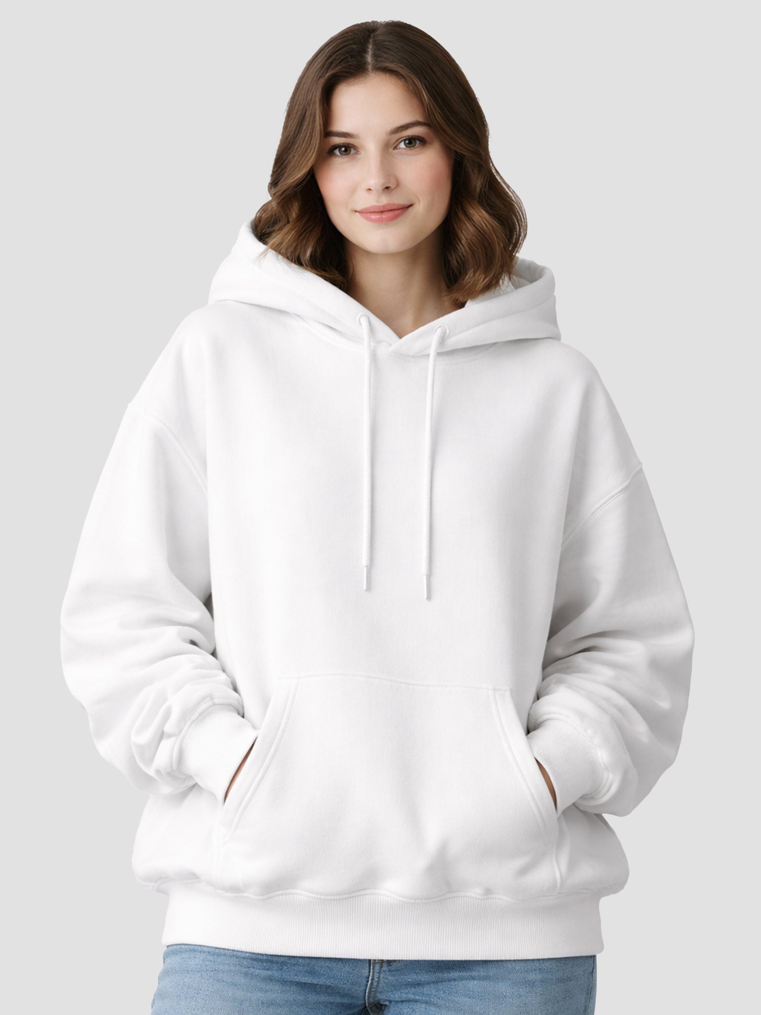 Womens-Casual-Everyday-Wear-Relaxed-Fit-Stylish-Drop-Shoulder-Hoodie-(White)
