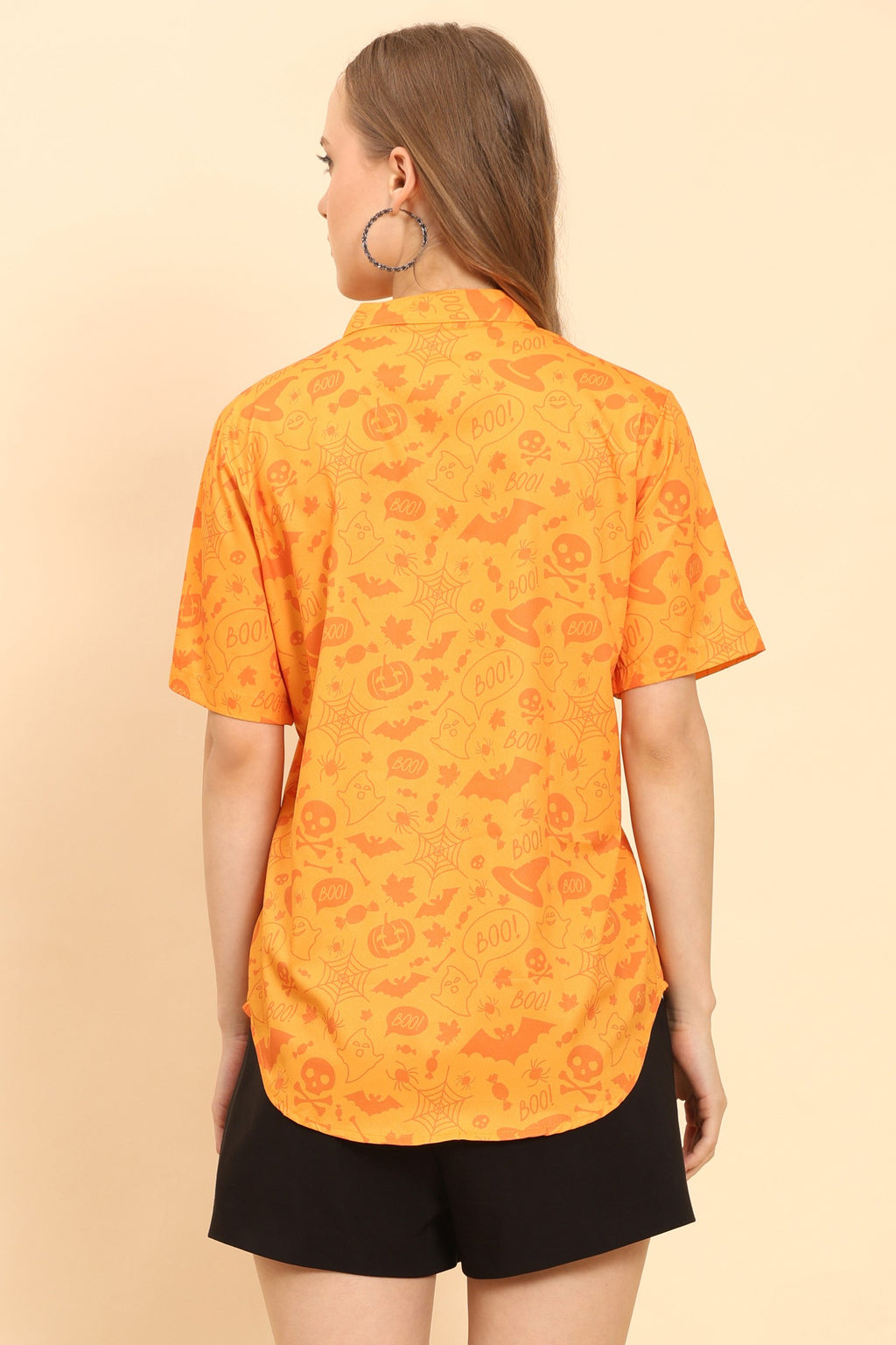Womens Tropical Floral Print Button Up Shirt Casual Summer Beach Top