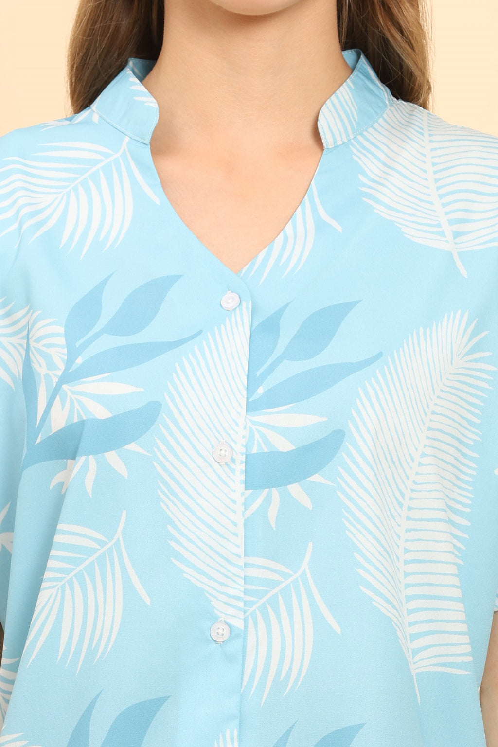 Womens Tropical Floral Print Button Up Shirt Casual Summer Beach Top